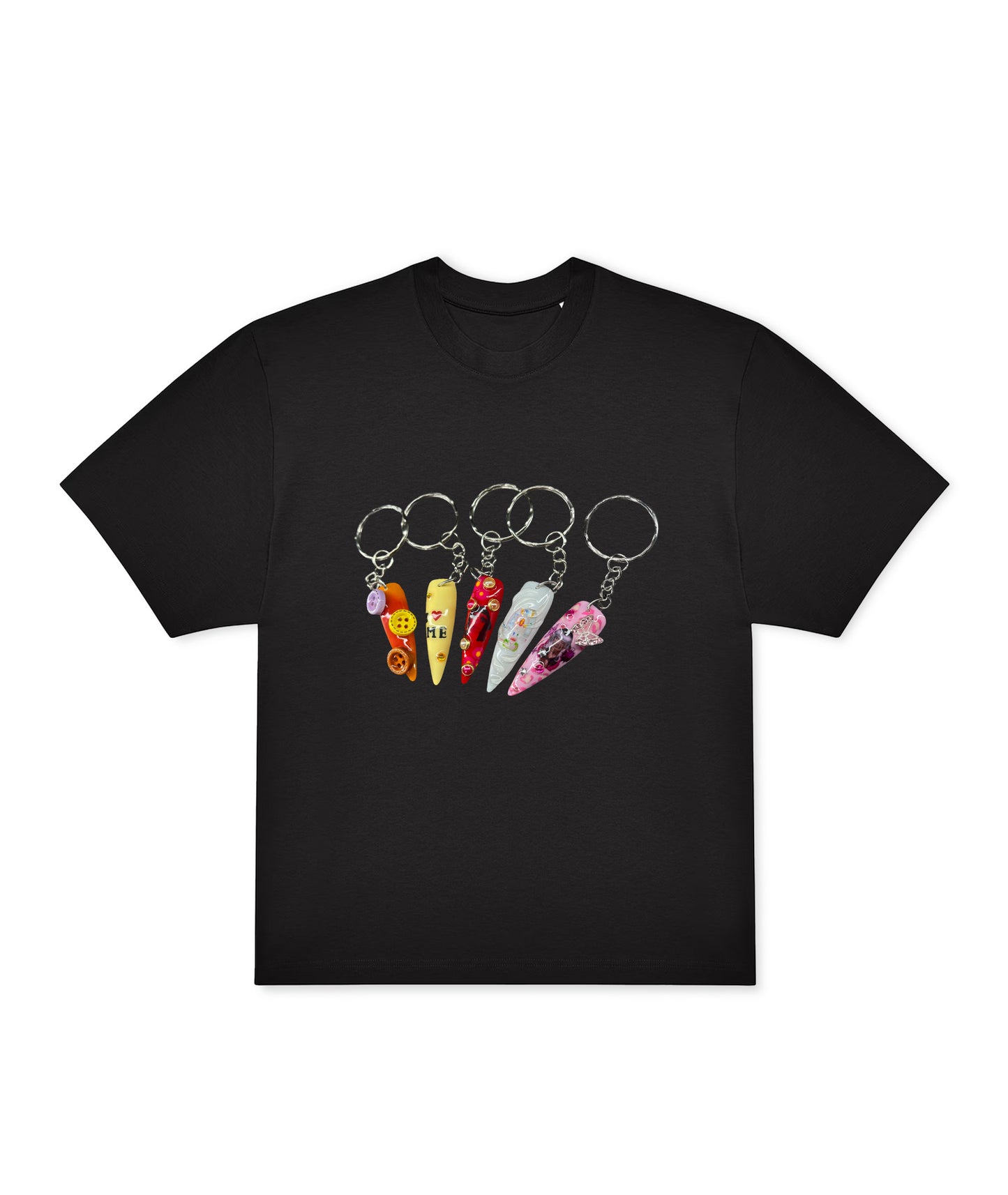 T-Shirt SweetVoid X luzminailz (Design à l'avant, Noir/Blanc)