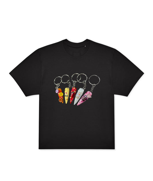 T-Shirt SweetVoid X luzminailz (Design à l'avant, Noir/Blanc)